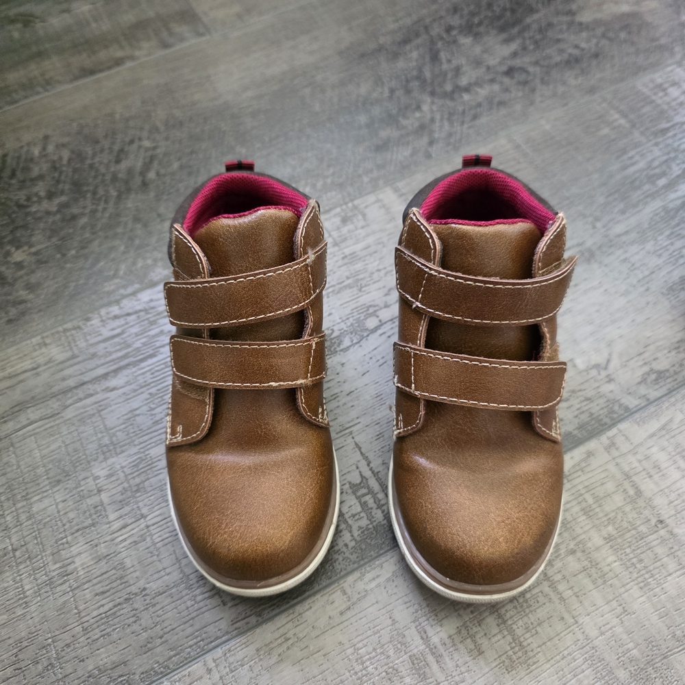 Brown Kids Shoes with Pink Lining